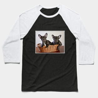 French Bulldogs In A Basket Baseball T-Shirt